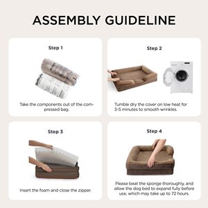 Coussin orthopédique personnalisé en mousse à mémoire de forme marron avec flanelle, pour chien, animal de compagnie, siège, canapé, lit de voyage, tapis de camping, extérieur - Product Image 3