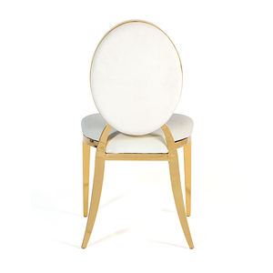 Silla de banquete de hotel de lujo de acero inoxidable para alquiler de boda usada - Product Image 4