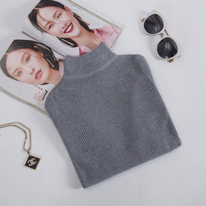 كنزة خريفية بنصف ياقة مدورة قميص طويل الأكمام يناسب الجميع نحيف محبوك قميص طويل L0427 - Product Image 6