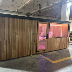 <span class=keywords><strong>Hemlock</strong></span> de Canadá/Construcción de cedro rojo para 4 personas salas de sauna tradicional al aire libre con ducha y vestuario - Product Image 5