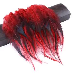 Color rooster badger saddle feather 10-15 cm natural chicken hair jewelry production process