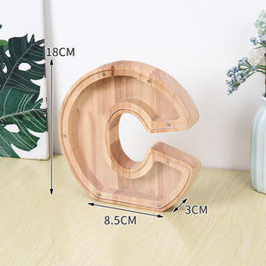Alcancías de Madera con Letras del Alfabeto Inglés (26 Letras), Caja de Ahorro de Dinero de Madera Transparente Acrílica <span class=keywords><strong>para</strong></span> Niños - Product Image 6