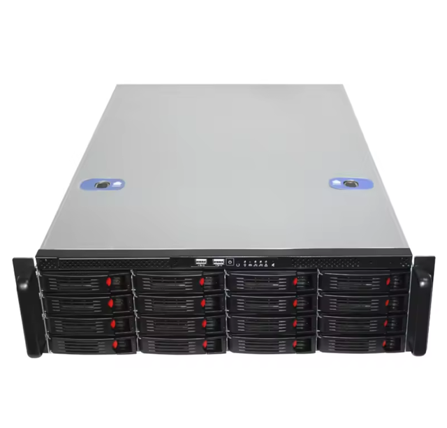 OEM 4U 16 Hot-Swap SATA SAS Bay Rack Storage Server Case Chassis with 6Gb/s Mini SAS Backplane ATX Form Factor Stock with Fan
