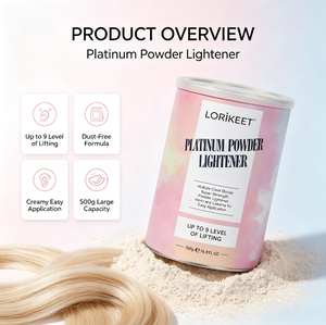 ผงฟอกสีผม <span class=keywords><strong>LORIKEET</strong></span> ODM/OEM ปราศจากแอมโมเนีย สูตรอิตาลี สำหรับผมสีน้ำตาลเข้มถึงน้ำตาลอ่อน 500 กรัม ผงฟอกสีผมให้สีอ่อนลง - Product Image 4