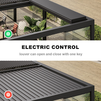Pergola de luxe aluminio 4x3 pergola à toit à lamelles pergola empilable pour hôtel automatique avec capteur de pluie pergola rétractable en aluminium