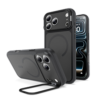 Funda Magnética de Lujo para Teléfono Móvil, Híbrida de PC+TPU, con Soporte Plegable para Cámara, para iPhone 16 17 18 Pro Max, OEM ODM, Logotipo Personalizado