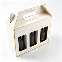 Boîtes d'emballage de vin en carton mat de luxe avec logo personnalisé de l'usine, boîtes cadeaux en papier pour bouteilles de vin rouge et de spiritueux