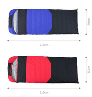 Sac de couchage en duvet de canard Camping Outdoor Adult Envelope Rectangle Ultralight Light Weight Travel Cold Winter Indoor Sleeping Bag
