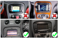 DUDUAUTO Lecteur DVD de voiture Android 9 pouces 2K QLED avec écran GPS pour Mercedes SL R230 SL350 SL500 SL55 SL600 SL65 2001-2007