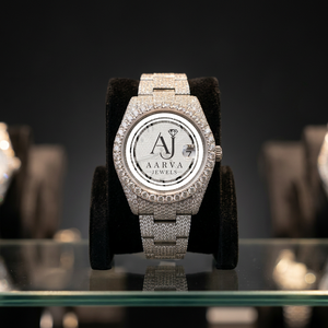 Montre mécanique automatique Aarva Iced pour homme, bijoux hip-hop, analogique, diamant Moissanite VVS cultivé en laboratoire, acier inoxydable, bracelet 20 mm, 41 mm - Product Image 1