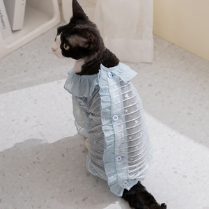 Ropa para Mascotas, Chalecos Personalizados Elegantes y Sencillos <span class=keywords><strong>de</strong></span> Lujo para Mascotas, <span class=keywords><strong>Primavera</strong></span> Verano, Transpirables, Ligeros, <span class=keywords><strong>de</strong></span> Poliéster, con Estampado Floral, Hipoalergénicos - Product Image 2