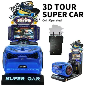 Dalam ruangan 3D Simulator Video Arcade mengemudi koin dioperasikan balap mobil permainan mesin