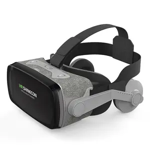 Headset VR Realita Virtual, Headphone VR SHINECON Film Video Game 3D Kacamata Gaming All In One Vr