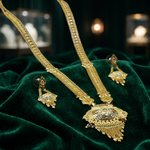 Wholesale Orthodox Wedding Fashion 14K 18K 24K Micro Gold Plated Brass Long Necklaces Traditional Jewelry - Product Image 2
