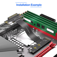 L'adaptateur M.2 NVMe Key M vers PCIe 4X convertit les mises à niveau de bureau en emplacements PCIe 1x/4x/8x/16x pour ordinateur portable avec câble d'alimentation 4 broches inclus