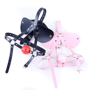 Harnais de retenue en cuir avec trous respirants pour les couples SM Bondage <span class=keywords><strong>Gag</strong></span> Sex Toys - Product Image 5
