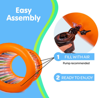 Activités de plein air Roue gonflable de 65 pouces de diamètre pour enfants et adultes, jeux gonflables pour toute la famille