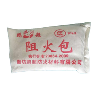 Sac d'isolation ignifuge avec âme ininflammable pour la protection contre les incendies des murs et plafonds de bâtiments