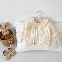 Engepapa – Nouvelle collection printemps-automne : Cardigan en tricot ajouré pour bébés filles, veste en coton pour enfants, vêtements doux pour enfants