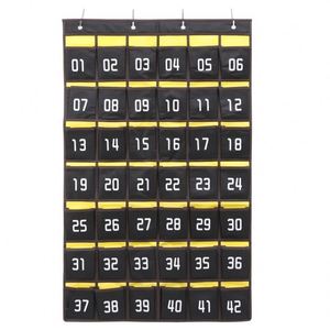 Organisateur mural pliable avec tableau de rangement suspendu et poches pour téléphones portables, idéal pour la salle de classe et le bureau, pour fournitures scolaires et articles divers - Product Image 1