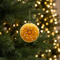 Ornement de Noël personnalisé en résine en forme de boîte à popcorn, thème boulangerie, pendentif à suspendre pour sapin de Noël, décoration de maison pour les fêtes, cadeau