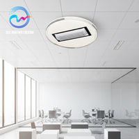 Ventilateur de plafond moderne minimaliste sans pales DC avec télécommande, en acrylique, lumière LED à spectre complet, fonctionnement silencieux, protection des yeux