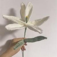 Dekorative Blumen Handgefertigte Häkelblume Lilie in Verschiedenen Farben Vorrätig Geringe Mindestbestellmenge 1 Stück DIY-Bouquet für Jubiläumsblumen