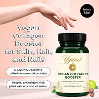 Capsules de collagène végétalien OEM, stimulant pour les cheveux, la peau et les ongles, avec des protéines essentielles, 60 capsules végétaliennes