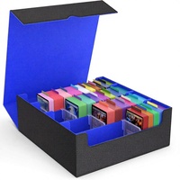 Boîte de rangement pour cartes à collectionner 3000+ pour boîte de deck, 24 séparateurs colorés, 4 supports de cartes, compatible avec les boîtes Commander