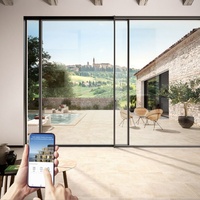 Sistema de Puerta Corredera Eléctrica Automática de Vidrio Silencioso, Oculto en la Pared, con Levitación Magnética