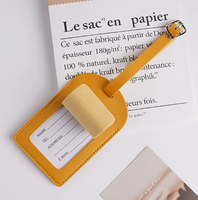 Étiquettes de bagage personnalisées en similicuir de luxe pour valise, étiquettes de bagages en cuir PU personnalisées, nom élégant, lettre