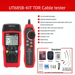 UT685B KIT เครื่องทดสอบสายเคเบิล TDR อิเล็กทรอนิกส์ POE RJ11 RJ45 เครื่องมือวัดสำหรับการตรวจจับลำดับสายเคเบิล - Product Image 4