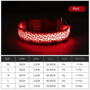Collar Luminoso LED Recargable para Perro, Ecológico, de Poliéster, con Cintas y Patrón de Leopardo, para Mascotas de Raza Pequeña - Product Image 5