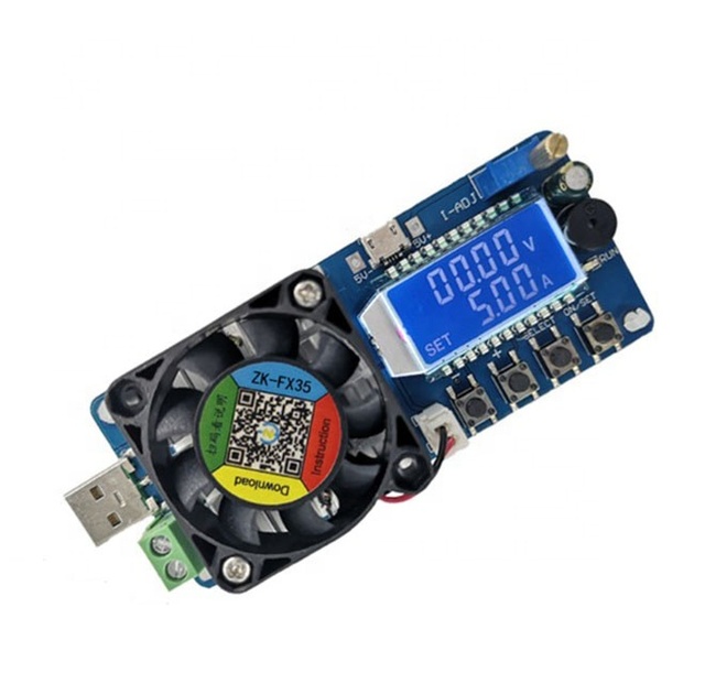 FX25 FX35 25/35W Constant Current Electronic Load 25V 5A USB Battery Capacity Tester ZK-F25 ZK-F35
