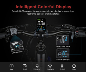Samebike RS-A01 Pro จักรยานไฟฟ้าในเมืองมอเตอร์ฮับด้านหลัง250W 15ah แบตเตอรี่แบบบูรณาการอิเล็กทรอนิกส์อัจฉริยะ50กม. จัดส่งฟรี - Product Image 3