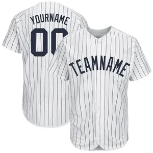 Wholesale Pinstripe Baseball Wear High End Baseball Shirts Jersey Custom Baseball Fan Jersey