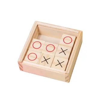 Children Party Classic Travel Mini wood Xo Chess tic-tac-toe Table Indoor Board Game