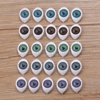 Globes oculaires ovales en plastique boutons oeil du diable marionnette de sécurité en peluche poupée accessoire de fabrication de bijoux