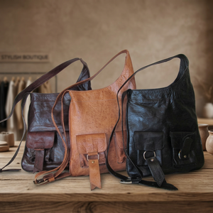 Unisex Genuine Leather Crossbody <b>Bag</b> Classic Style Durable Soft Handle Multi-Function - Product Image 6