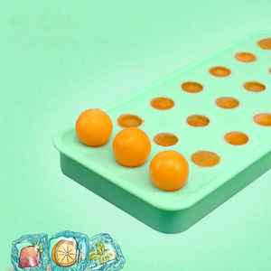 Silikon-Eiswürfelformen Runde Eiswürfelschale Silikon-Eiswürfelbehälter mit Einfacher Entnahme für den Gefrierschrank - Product Image 4
