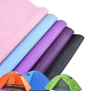 Warna cerah tahan api 600d kain fungsional poliester Oxford untuk tenda luar ruangan