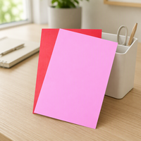 Feuille de PVC rigide mate rose rouge de 0,16 à 2,0 mm pour la fabrication d'étiquettes