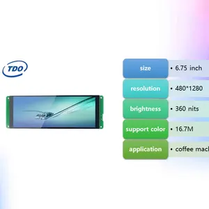 TDO 6.75 inch smart display with touch panel HMI bar display for commercial area not dwin display winstar