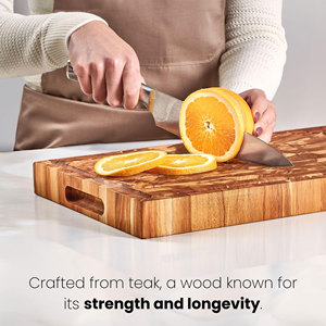 Set papan potong biji, kayu jati dapur ekstra besar ujung daging, Set papan potong gandum ujung kayu kustom - Product Image 6