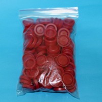 Tube à sédiments urinaires transparent jetable 12 ml, en plastique, avec capuchon rouge, fond conique, couvercle souple à pression, marque MJ, modèle 0106-5 03, 100 pièces