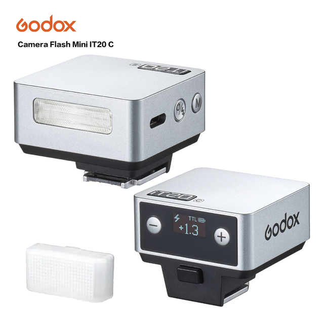 Godox IT20 C Silver Color  IFlash Mini TTL Auto Camera Flash 1.5S Rapid Recycling on Camera Flash for Canon Camera