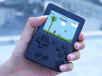Console de jeu rétro à grand écran de 3 pouces, console de jeu portable rétro miniature avec 400 jeux en 1, lecteur de jeux - Mini Gameboy 8 bits