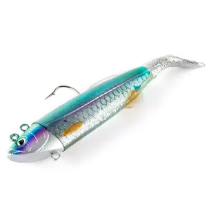 26Cm 440G Lokken Jigging Zachte Aas Kunstaas Lead Head Jig Vis T Staart Zeebaars Lokken Vissen visgerei