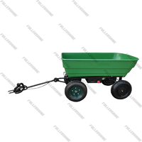 Moteur à batterie électrique Seau en plastique vert Chariot de jardin à benne basculante Conteneur à quatre roues personnalisable