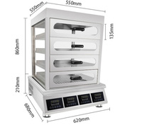 Machine à pains polyvalente en acier inoxydable, four à vapeur électrique à quatre commandes pour usage professionnel